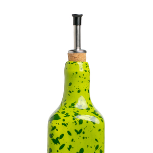 Tierra Cocida Artisan đồ dùng nhà bếp handmade Tây Ban Nha 330ml Công suất tráng men gốm chai dầu đầy màu sắc bìa lưu trữ chai lọ - Product Image 3