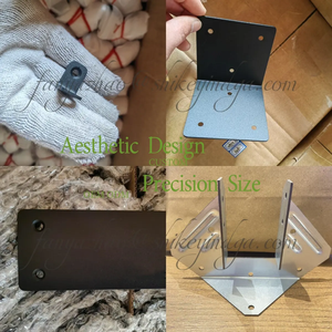 Nhà máy tùy chỉnh màu đen thép không gỉ Kệ <span class=keywords><strong>Bracket</strong></span> Doanh góc bên phải vào cua chân đế <span class=keywords><strong>L</strong></span> hình dạng <span class=keywords><strong>Heavy</strong></span> <span class=keywords><strong>Duty</strong></span> kim loại khung góc - Product Image 5