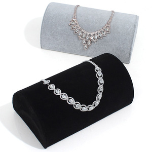 Nửa vòng tròn nhung trang sức hiển thị đứng truy cập dây chuyền & Rack chủ cho vòng đeo tay & đồng hồ cao cấp phụ kiện - Product Image 4