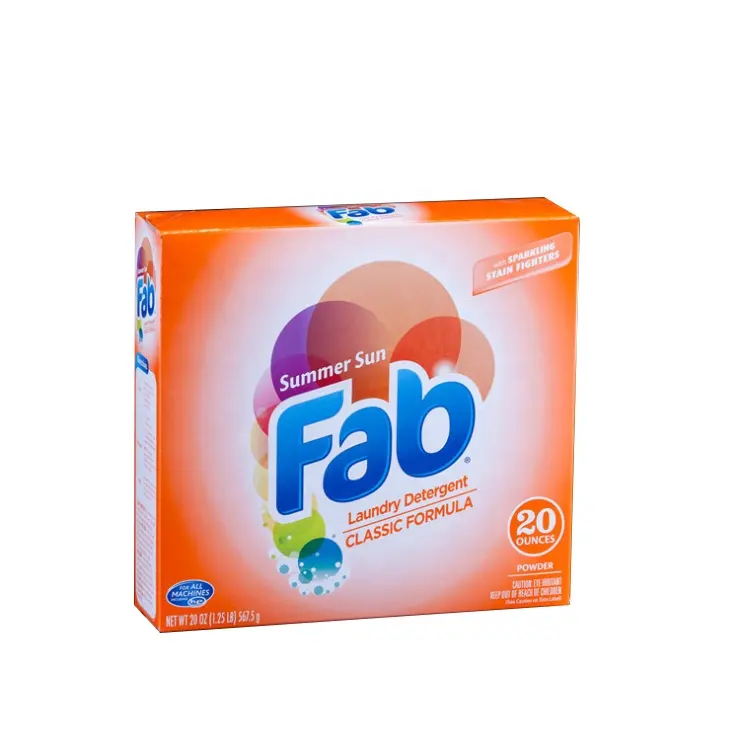 Caja de polvo de detergente más limpia y características ecológicas con logotipo personalizado al por mayor
