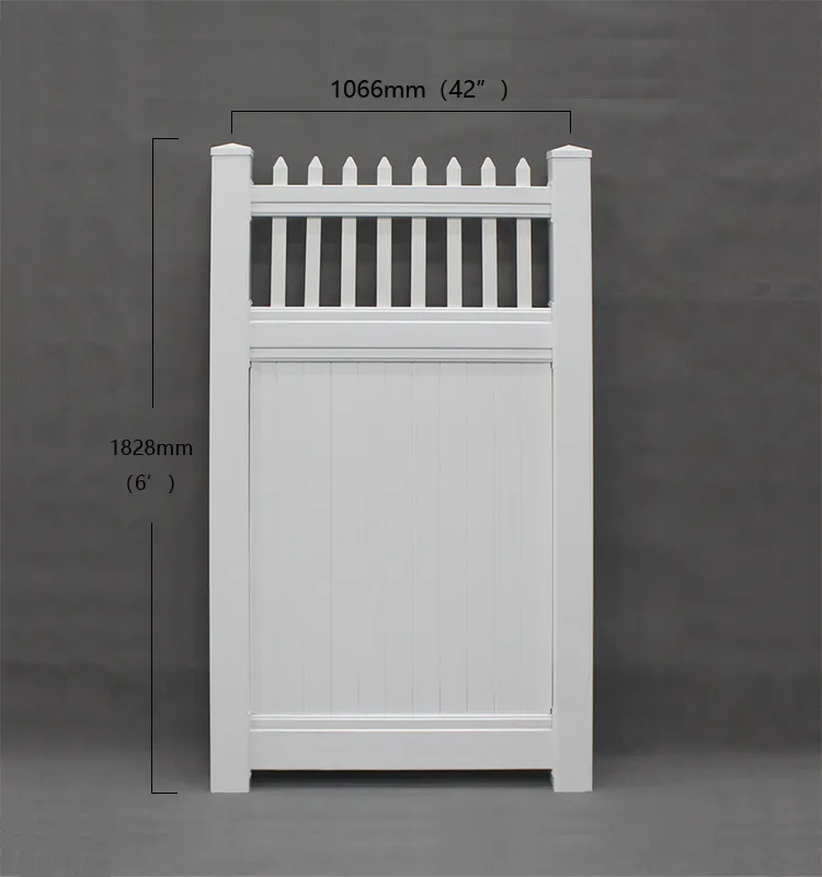 Factory Directly Price Customizable White PVC Vinyl Fence Panels Fence and Gate for Garden and House