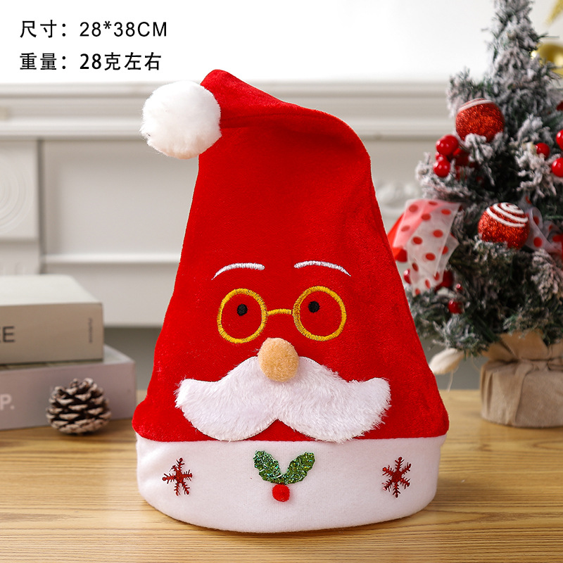 Expression adulte chapeau de noël lunettes d'or style