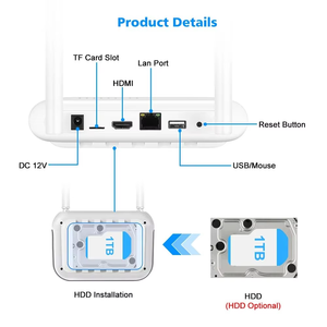 Sistema di telecamere di sicurezza domestica Wireless per esterni 6mp 4ch 8ch Wifi Ptz rete Wireless Nvr Kit Home Wifi sistema di telecamere Cctv - Product Image 2