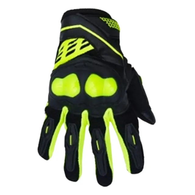 2024 Nuevo diseño Guantes de cuero para motocicleta Pantalla impresa Dedo completo Protección de manos Deporte al aire libre