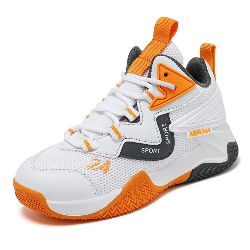 2022 New Kids Men's Fashion Zapatos de baloncesto Breathable Soft Anti-slip Running Sports Basketball Style Shoes Men Sneakers