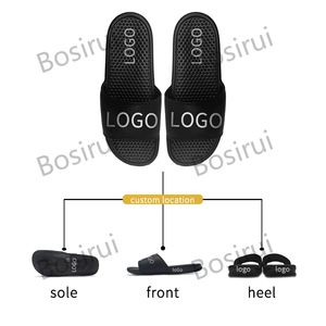Bosirui รองเท้าแตะยางมีหลายสีสำหรับผู้ชายและผู้หญิงสีดำว่างเปล่าออกแบบโลโก้ได้ตามต้องการ - Product Image 3