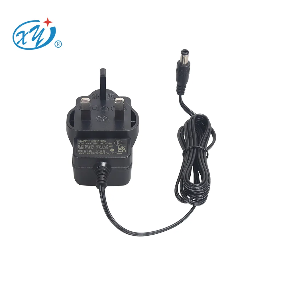 Adaptador CE UKCA certificado 5V 6V 12V 13V 15V 18V 24V 36V 500mA 1A 1.2A 1.3A 1.5A 2A 2.5A 3A UK Plug Power Adapter Supply