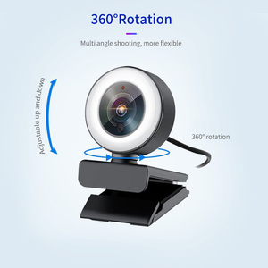 1080P HD Webcam ring licht usb webcam Weitwinkel Ansicht Web Kamera USB Computer Kamera für PC - Product Image 4