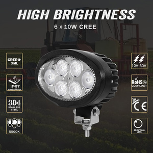 ไฟ LED รถแทรกเตอร์วงรีขนาด 4 x 6 นิ้ว, ไฟทํางานกําลังสูง 60W 5500LM เข้ากันได้กับรถแทรกเตอร์, ยานพาหนะการเกษตรแบบออฟโรด - Product Image 5