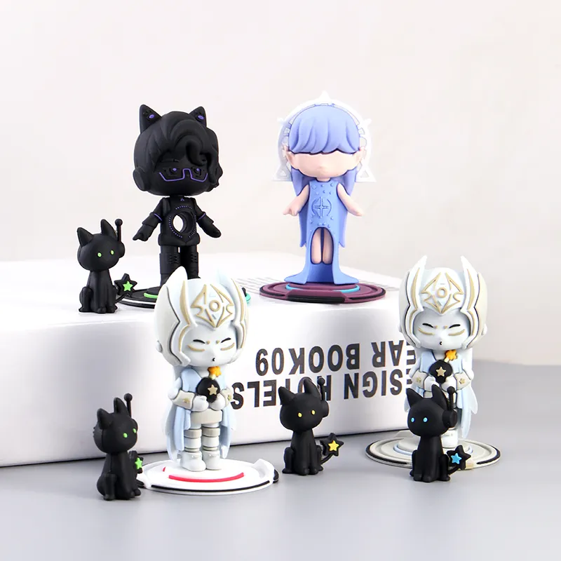 Set di figure Anime in PVC con figurina di cartoni animati in PVC per ragazze carine