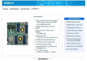 Placa base Supermicro, Procesador Xeon, V1, V2, 8x puertos SAS de C606, 1, 2, 1, 2, 2, 1, 2, 2, 2, 2, 2 - Product Image 2