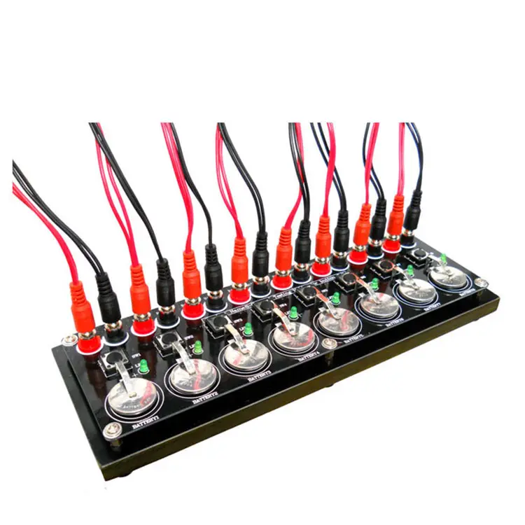 Tablero de prueba de batería de laboratorio de celda de moneda de 8 canales con cables para investigación de probador de batería