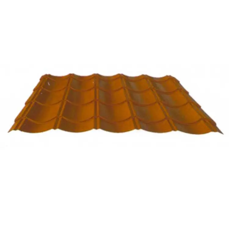 Tôles de toit en Aluzinc toit brun tôles d'acier ondulées