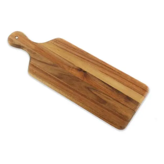 Planche à découper en bois d'acacia, planche à pain en bois, avec poignées, 1 pièce
