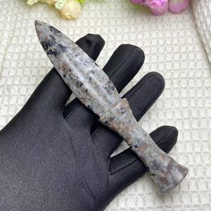 Tinh thể tự nhiên Obsidian/yooperlite phong thủy khắc Dao găm thủ công mô hình Dao đánh bóng khắc trang trí nhà Quà Tặng - Product Image 6