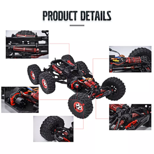 RC araba 1/12 6WD 2.4G 60km/saat yüksek hızlı uzaktan kumanda RC araba çöl 6 fırçasız çöl kaya paletli araba SUV araç RC modeli - Product Image 4