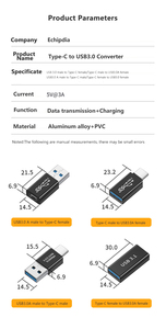5V 3A c型至USB充电适配器USB3.1 10gbps带OTG的数据传输适配器 - Product Image 6
