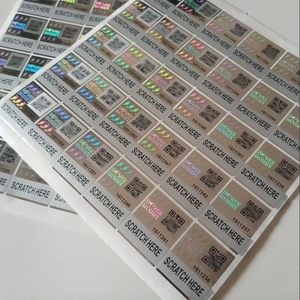 Unico 3D olografico <span class=keywords><strong>QR</strong></span> codice adesivo etichetta materiale per animali domestici sicurezza EAS RF etichetta codice a barre Design unico per uso alimentare promozione