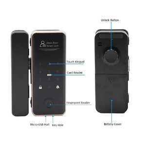 Tuya Wifi App elektronik cam kapi akıllı kilit TTlock Ble parmak izi kodu dijital cam kilit anahtarı kart Nfc Rfid akıllı kilit - Product Image 6