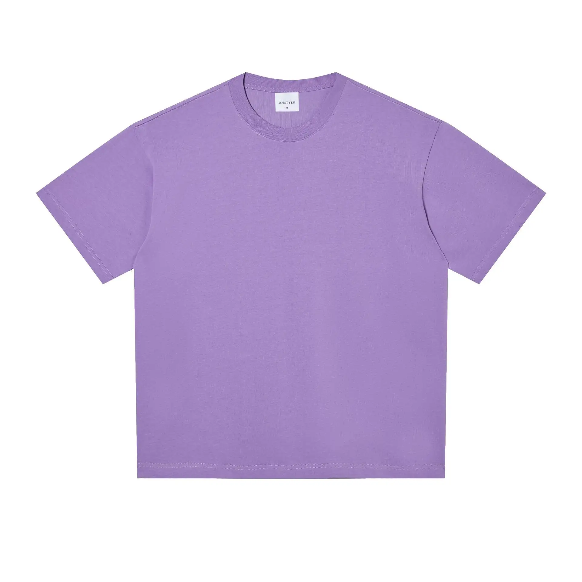 Lavendel Donkergroen Unisex Korte Mouw Losse Pasvorm Drop Shoulder Zwaargewicht Katoen 300 Gsm T - Shirt