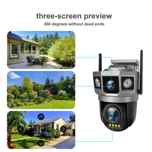 Commercio all'ingrosso della fabbrica SC24 4MP a doppia lente telecamera di sicurezza esterna visione notturna allarme automatico V380 Pro Intercom rilevamento del movimento a due vie - Product Image 2