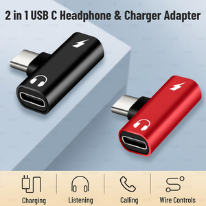 USB C อะแดปเตอร์หูฟัง2 in 1 USB C TO USB C ช่องเสียบหูฟัง HIFI DAC พร้อมอะแดปเตอร์ชาร์จเร็วสำหรับ iPhone 15 15PROMAX Samsung - Product Image 4