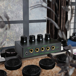 4-Wege-RGB-Monitor Kopfhörer verstärker Stereo-Audio-Soundkarte & Mixer Audio-Kopfhörer verteiler - Product Image 2