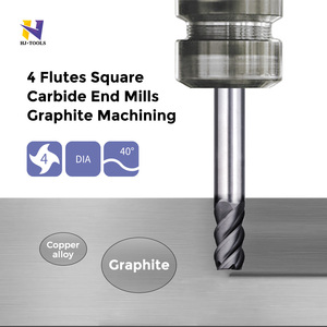 Toptan 4-Flute kare sonu karbür freze makineleri üzerinde grafit için freze kesicisi frezeler kesiciler kutu ambalaj - Product Image 4