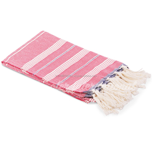 Eti Pestemal Turkish Towels, Beach <strong>Fouta</strong> <strong>Wholesale</strong> - 40X70inches - TURQUOISE RED Kitchen Towels 100% Cotton Turkish Made - Product Image 5