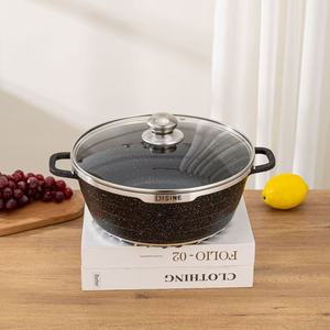 Không dính lớp phủ nấu ăn bề mặt 13 cái nồi đặt soong sâu Fry Pan 20 + 24 + 28cm súp nồi + 28cm Frying Pan Set bếp đồ nấu nướng - Product Image 5