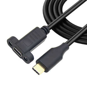 สายต่อ3.1 USB Type C ยาว0.3ม. สายต่อขยายข้อมูลตัวผู้กับตัวเมียพร้อมรูสกรูยึดแผง - Product Image 1