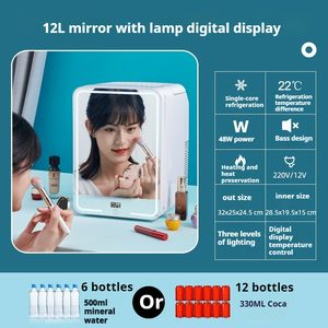 Atacado 12L Cosméticos Portáteis geladeira Mini geladeira com display <span class=keywords><strong>digital</strong></span> inteligente e controle de temperatura
