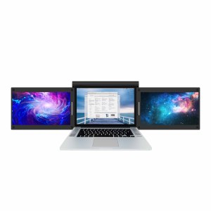 Triple Portable Monitor <span class=keywords><strong>13</strong></span>,3 Zoll Doppel 1920 * 1080px LCD für Multi-Display-Share-Design-Edit-Live usw. Dual-Bildschirm für Laptop - Product Image 6