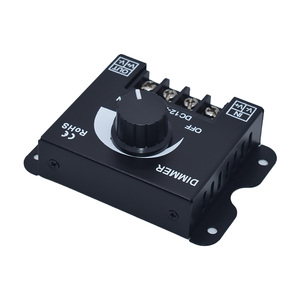 WGZX manopola Dimmer 12-24V 30A striscia LED ad alta potenza luce PWM Dimming Controller in acciaio V V V 36V 48V rotante Dimmer rotante - Product Image 2