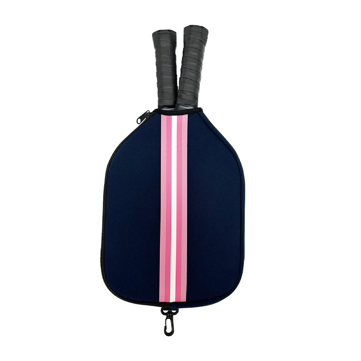 Funda para raqueta negra con línea roja.