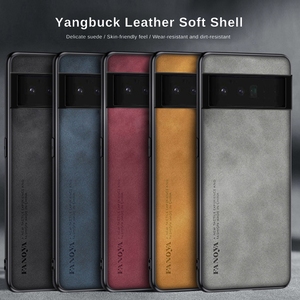 Cho pixel 9 8pro trường hợp da cừu kết cấu da TPU mềm Bumper Chống Sốc coque cho Google pixel6 pixel 7 Pro 7A Cover quay lại trường hợp - Product Image 6