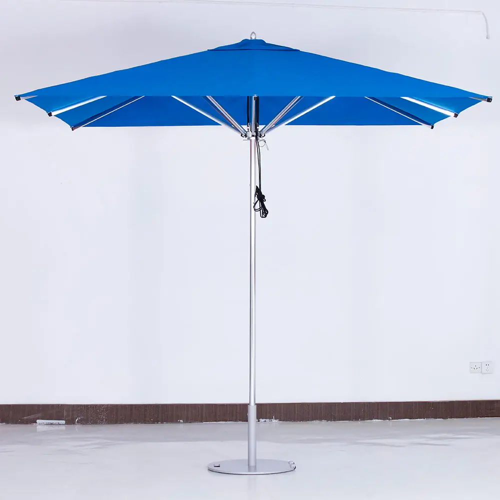 MIA Aluminum Frame Parasols Garden Commercial Pulley Patio Terrace Umbrellas Outdoor