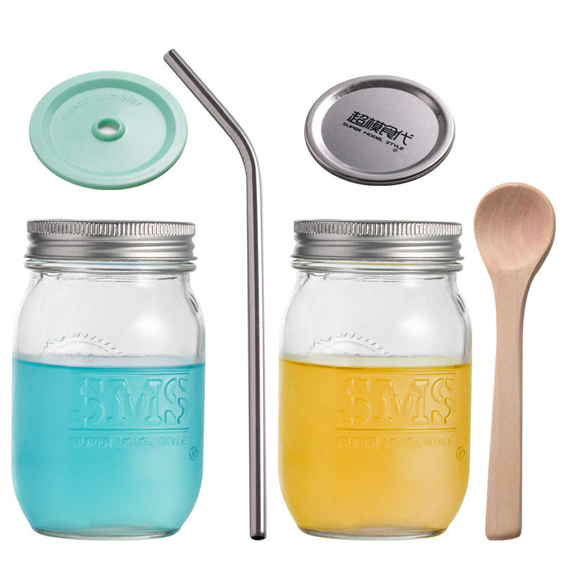 Mason Cup Green Hole Plate Set of 2