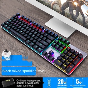 AULA F2068 Steampunk 104-Key Gaming Mechanical <strong>Keyboard</strong> Retro Green LED USB Optical Wired <strong>with</strong> Metal Desktop <strong>Notebook</strong> Case - Product Image 6