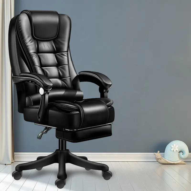 Boss-silla ergonómica para reuniones de oficina, sillón de ordenador con reposapiés de masaje reclinable, silla giratoria de elevación