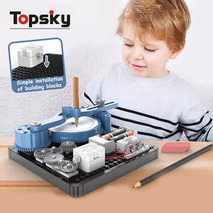 Maquinaria de circuito mágico, instrumento de pintura inteligente, juguete educativo de aprendizaje para niños, ciencia de dibujo mecánico intermitente - Product Image 5