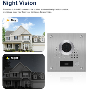 4 Wired <strong>Video</strong> <strong>Intercom</strong> <strong>System</strong> RFID Unlock With 7 Inch Screen Night Vision Home Door Bell for Villa - Product Image 5