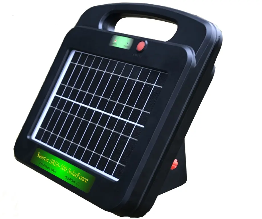 Energizzatore elettrico impermeabile a energia solare e a batteria per cavallo