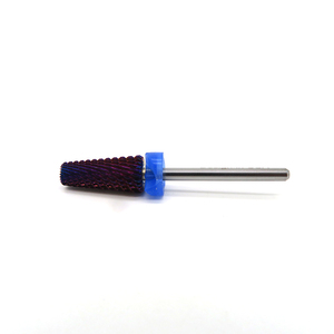 Dayanıklı 5 in 1 mor 7.0mm konik varil R kesim (çapraz kesim) Bit karbür tırnak matkap ucu manikür pedikür için