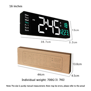 <strong>16</strong> &quot;large Screen Function Display <strong>Clock</strong> Digital <strong>Wall</strong> <strong>Clock</strong> Led <strong>Wall</strong> <strong>Clock</strong> - Product Image 5