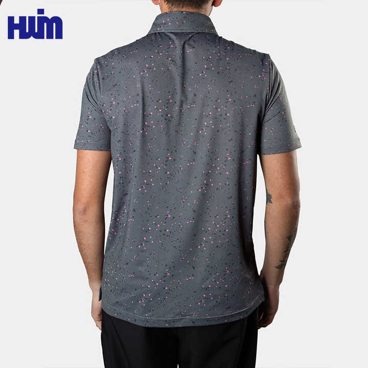 4 Way Stretch Rimpelvrije Heren Regular Fit Sneldrogende Golfpoloshirt Custom Logo Heren Poloshirt