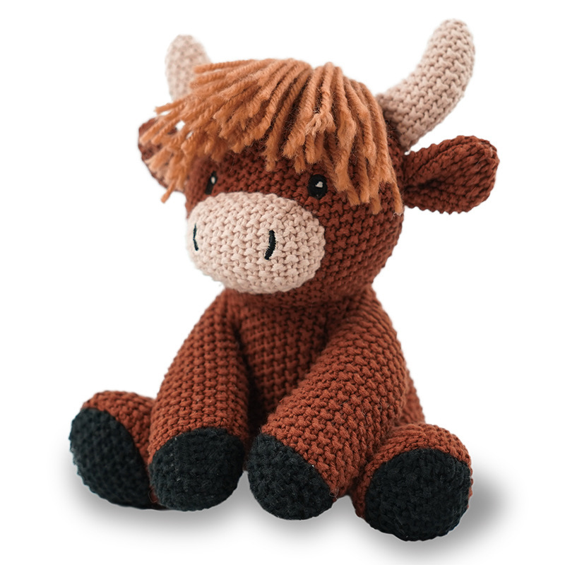 Knitted west highland bull