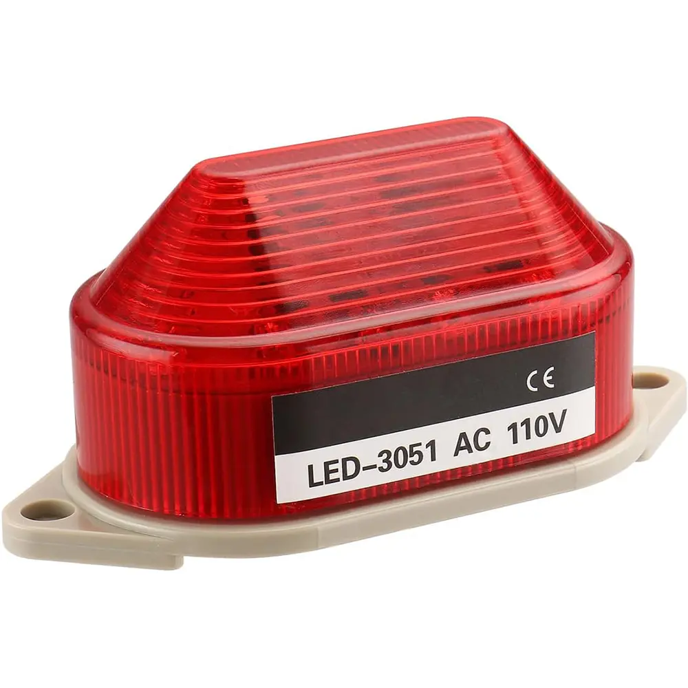 Segnale industriale rosso Mini spia stroboscopica 2W AC 110V LED-3051 altri accessori luce auto