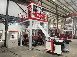 台湾高速自动塑料机吹膜生产线用于LDPE HDPE LLDPE PP核心电机组件加工 - Product Image 2