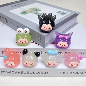 卡通3D夜光汽车饰品DIY配件手工创意钥匙扣桌面饰品盲包批发